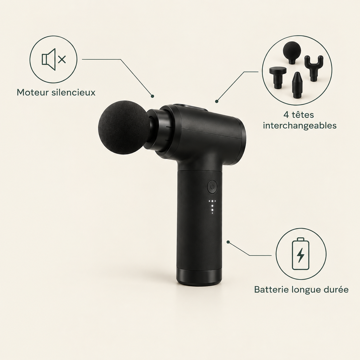 PISTOLET DE MASSAGE SERENIA